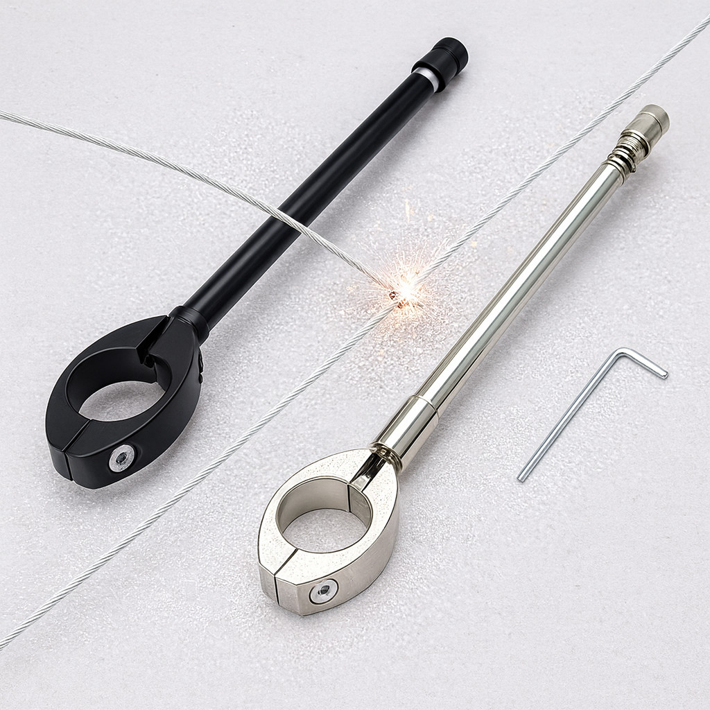 Antena Corta Pipa Moto Retrátil Anti-Cerol Inox para Guidão 0923 em Oferta na Shopee