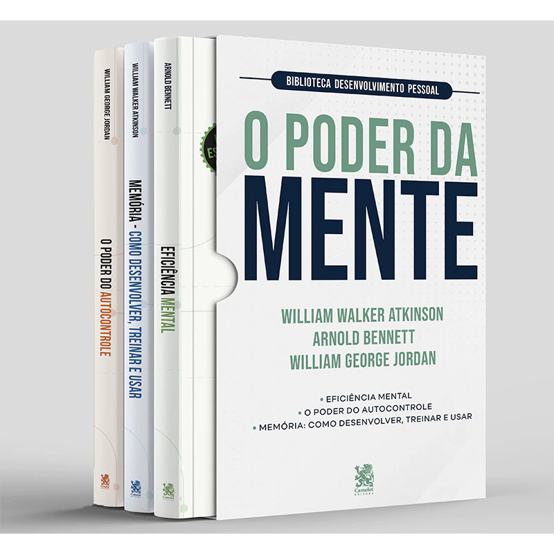 Box com 3 Livros de Desenvolvimento Pessoal O Poder da Mente