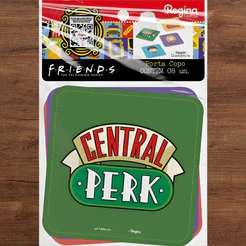 Porta Copo Decorativo - Friends - 9x9cm - 6 unidades - Regina - Rizzo