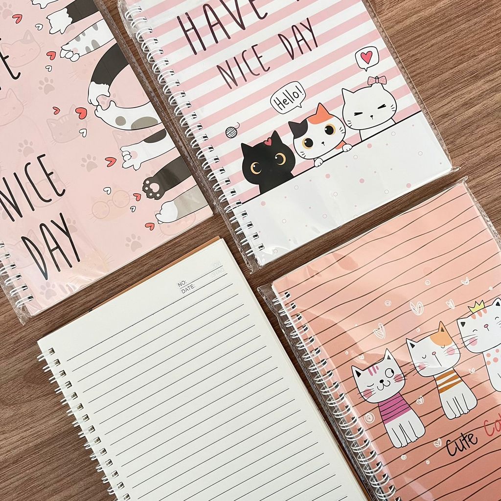 Caderno A5 Gatinho Charmoso – Modelo Have a Nice Day