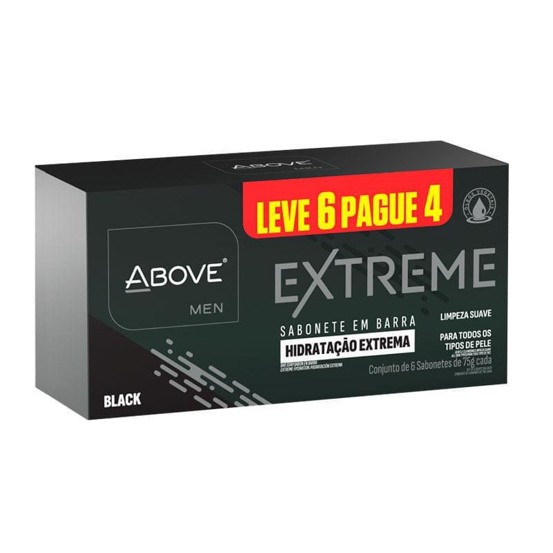 Kit Sabonete em Barra Above Men Extreme Black 6 Unidades 75g em Oferta na Shopee