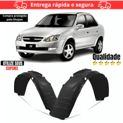 Par/Un Parabarro Dianteiro Corsa Classic 2011 2012 2013 á 2016 Casca Ovo Bate Pedra Asa Urubu Novo