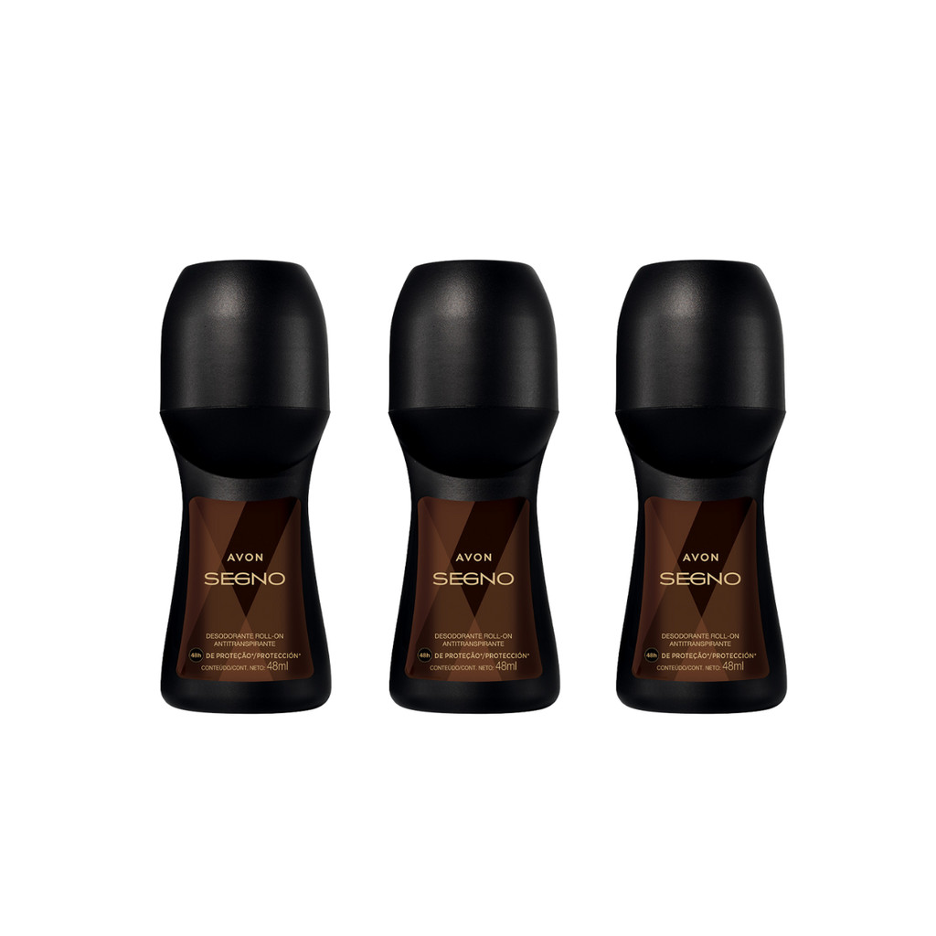 Kit com 3 un. Avon Segno Desodorante Roll on 48 ml