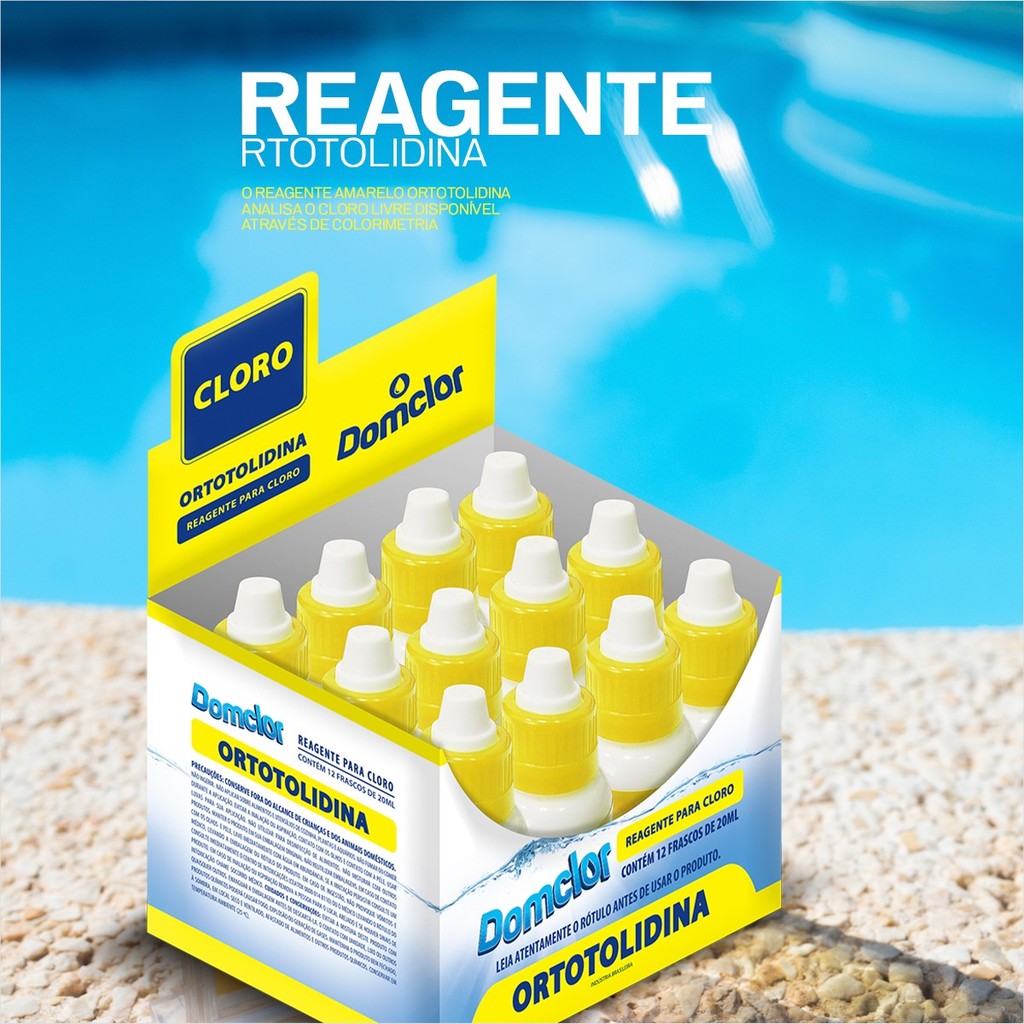 Reagentes Soluções Para Análise De Cloro e Ph Para Água De Piscinas Domclor — imagem 2 de 2