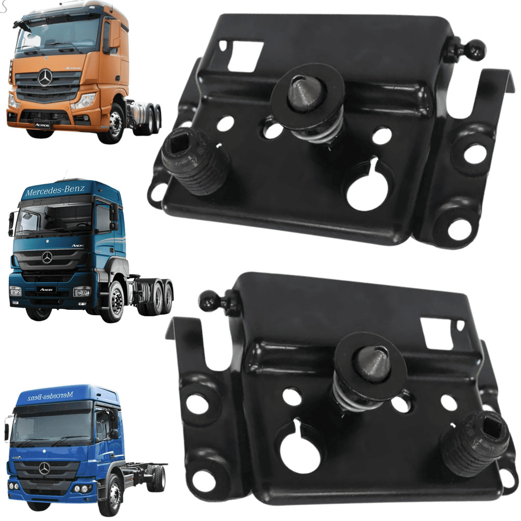 Par Fechadura Trinco Trava Do Capô Caminhão Mercedes Benz Actros Axor Atego