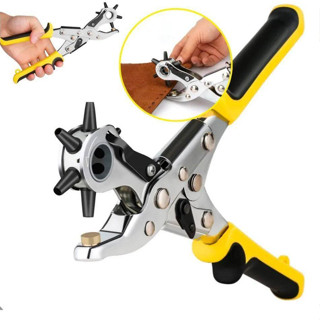 Alicate Vazador Furador 6 Furos Cinto Couro Chinelo Ajustável Cabo Emborrachado 9 Polegadas Profissional em Oferta na Shopee