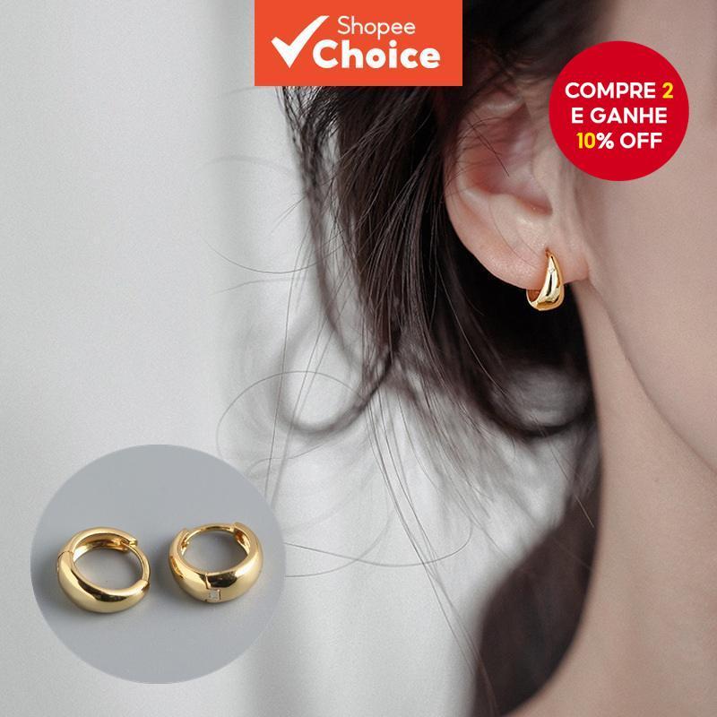 Brinco De Argola Pequeno – Joias Minimalistas De Aço Inoxidável De 6 Mm , Brincos Redondos Hipoalergênicos Para Mulheres em Oferta na Shopee