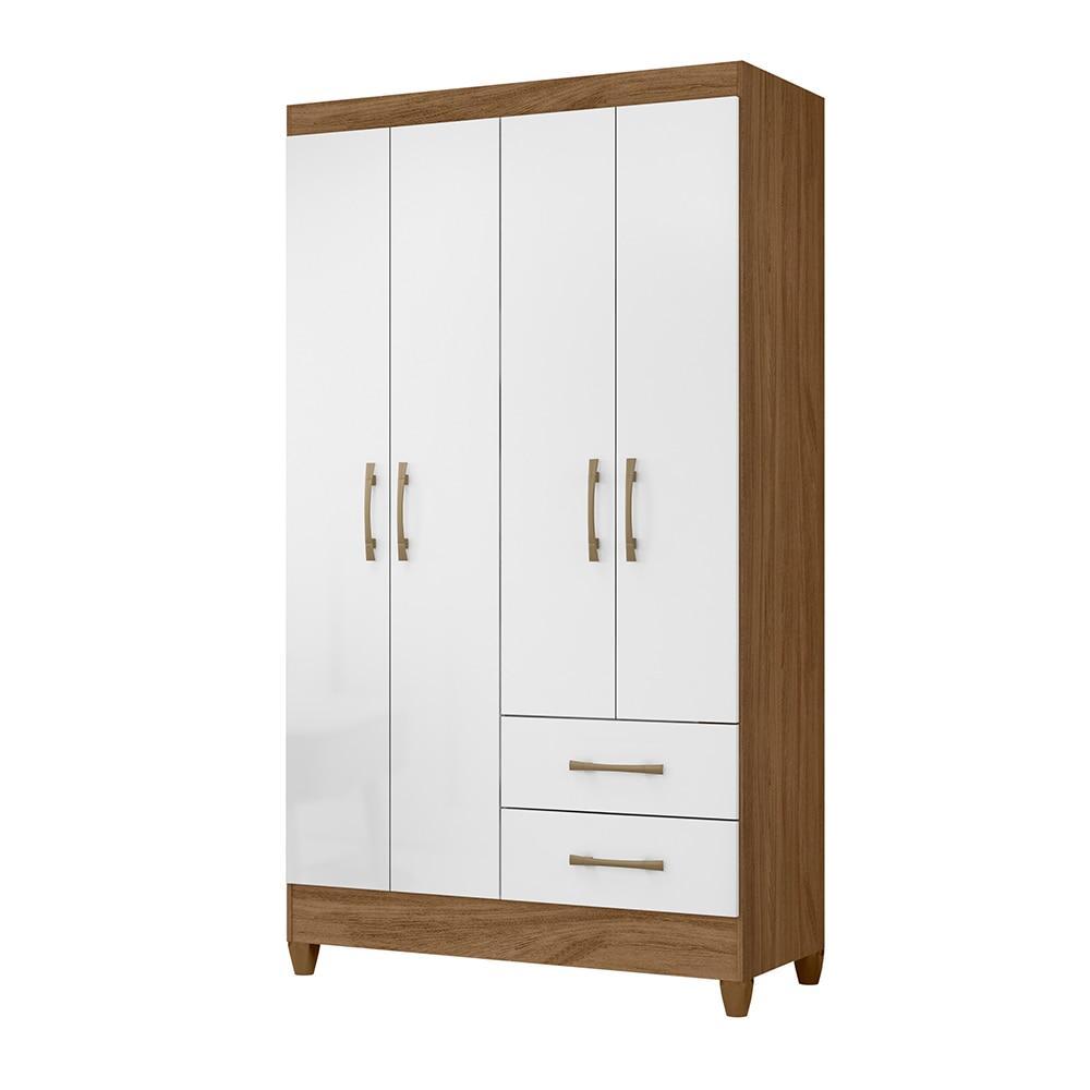 Guarda-Roupa Chile 103cm 4 Portas 2 Gavetas Moval em Oferta na Shopee