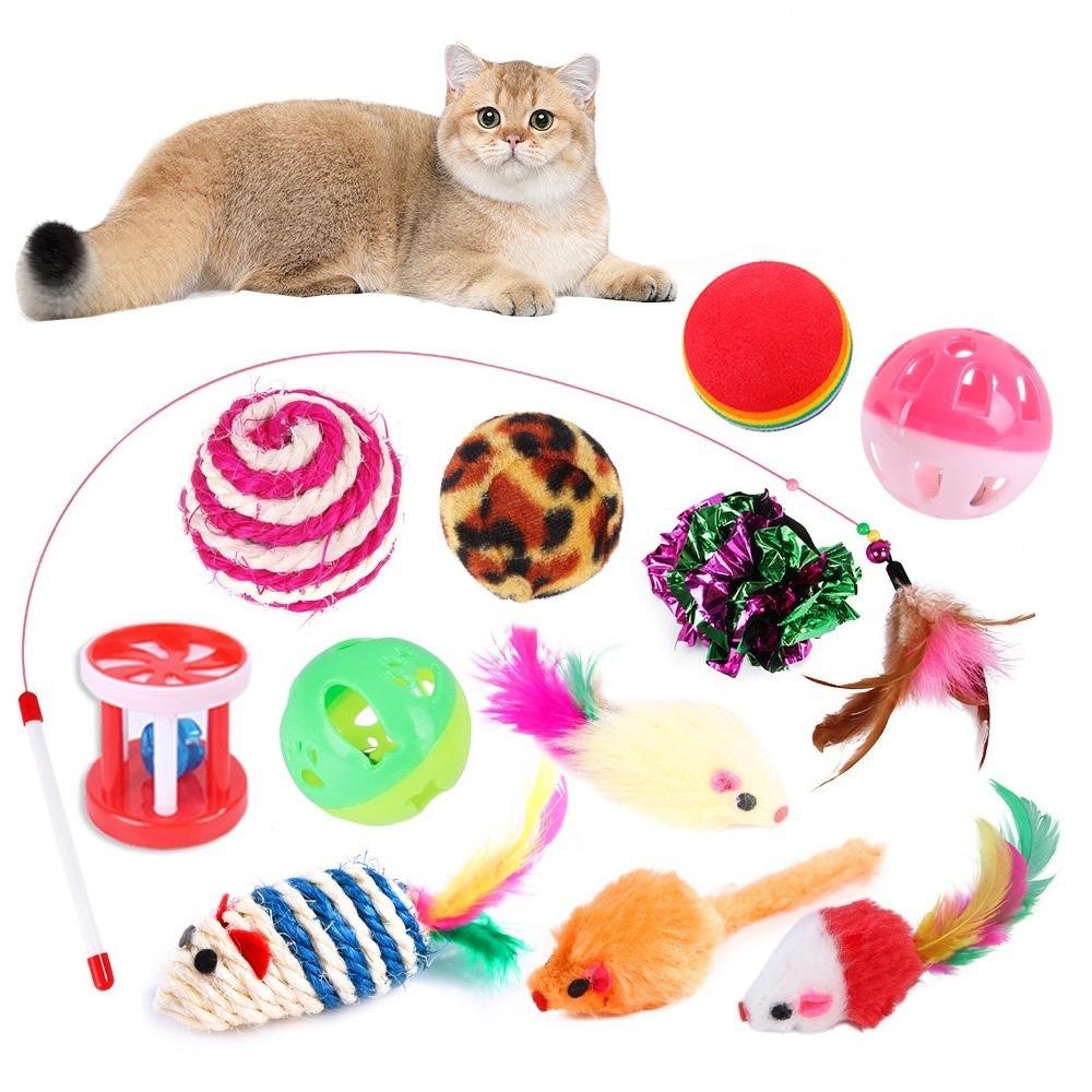 Kit 21 Brinquedos para Gatos Ratinho Bolinha Varinha Gatinho em Oferta na Shopee