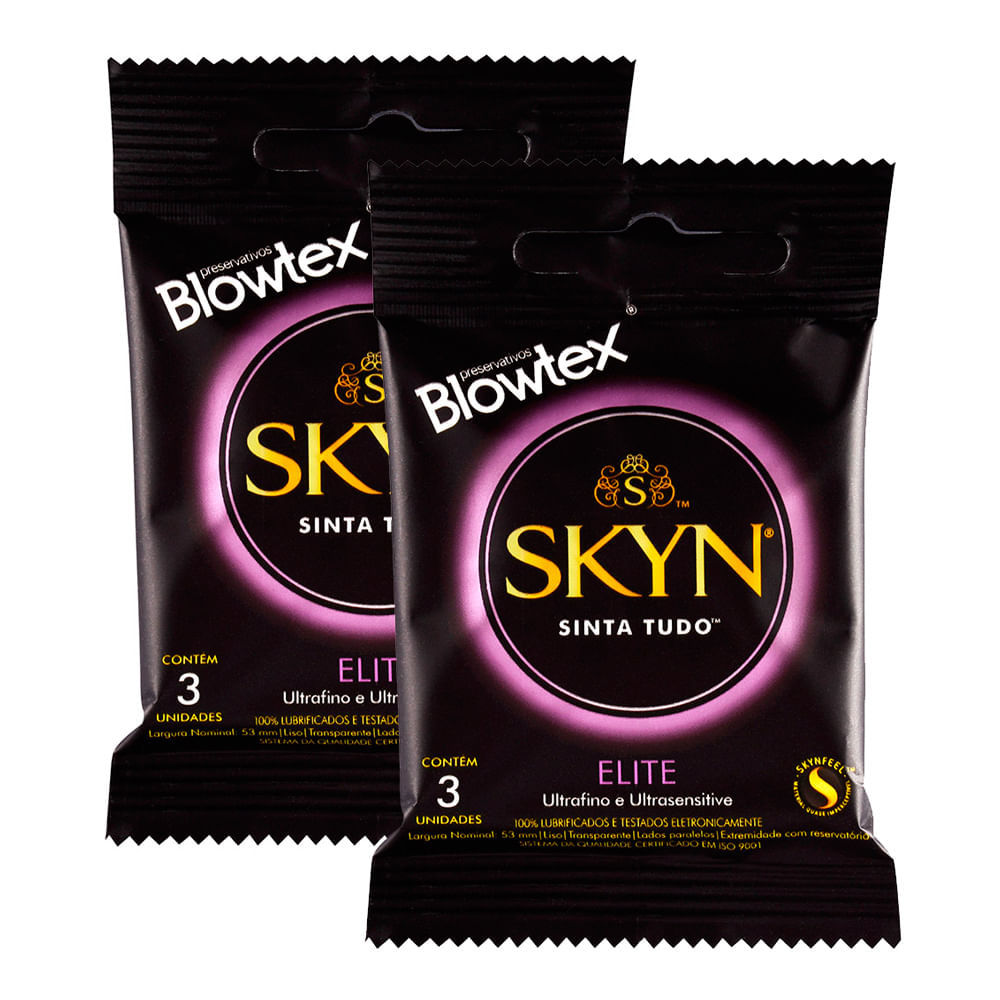 Kit 2 Preservativo Blowtex Skyn Elite 3 Unidades em Oferta na Shopee