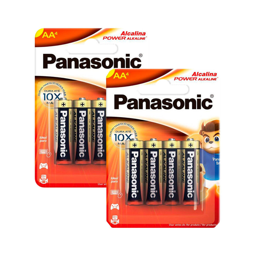 Kit 2 Pilha Panasonic Alcalina AA Power Alkaline 4 Unidades em Oferta na Shopee