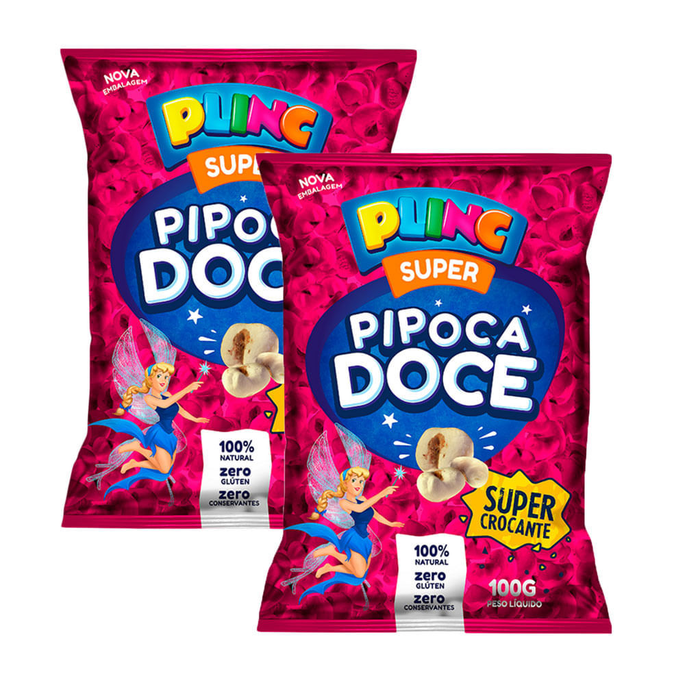 Kit 2 Pipoca Doce Plinc Super 100g