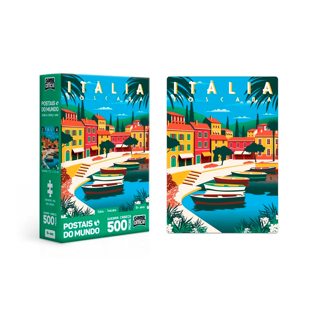 Detalhes do Quebra Cabeça 500 Peças Itália Toscana 2837 - Toyster