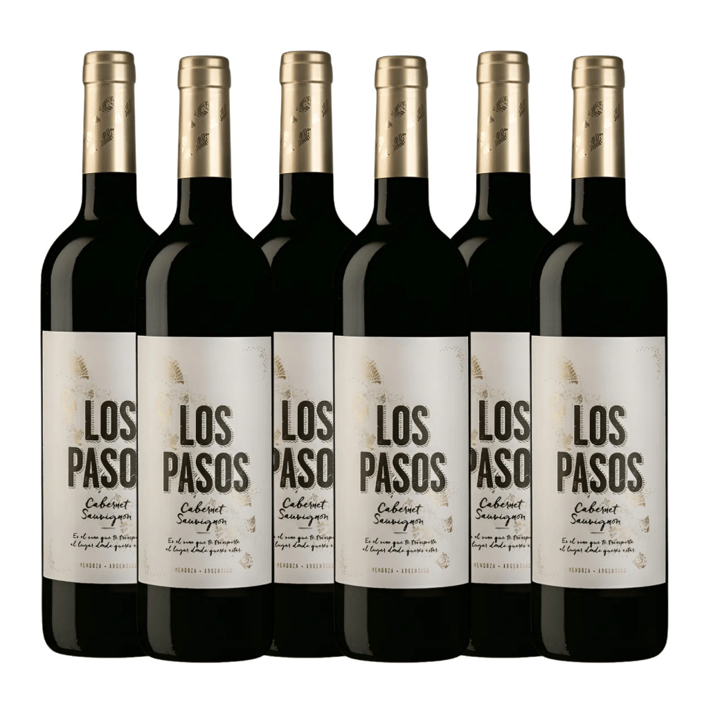 Vinho Tinto Argentino Septima Los Pasos Cabernet Sauvignon - Kit com 6 Unidades 750ml Cada