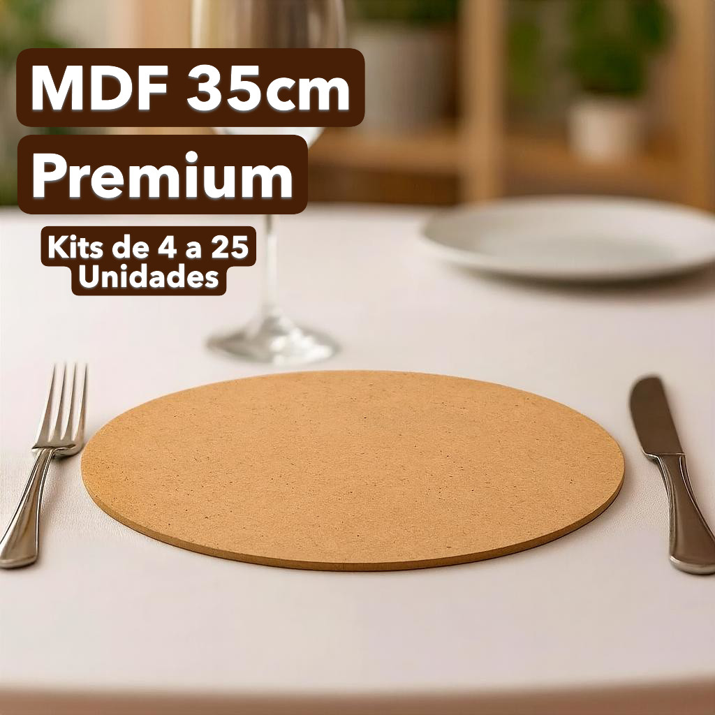 Kit 35cm Sousplat Suplat MDF Mesa Posta Artesanal Jogo Americano em Oferta na Shopee