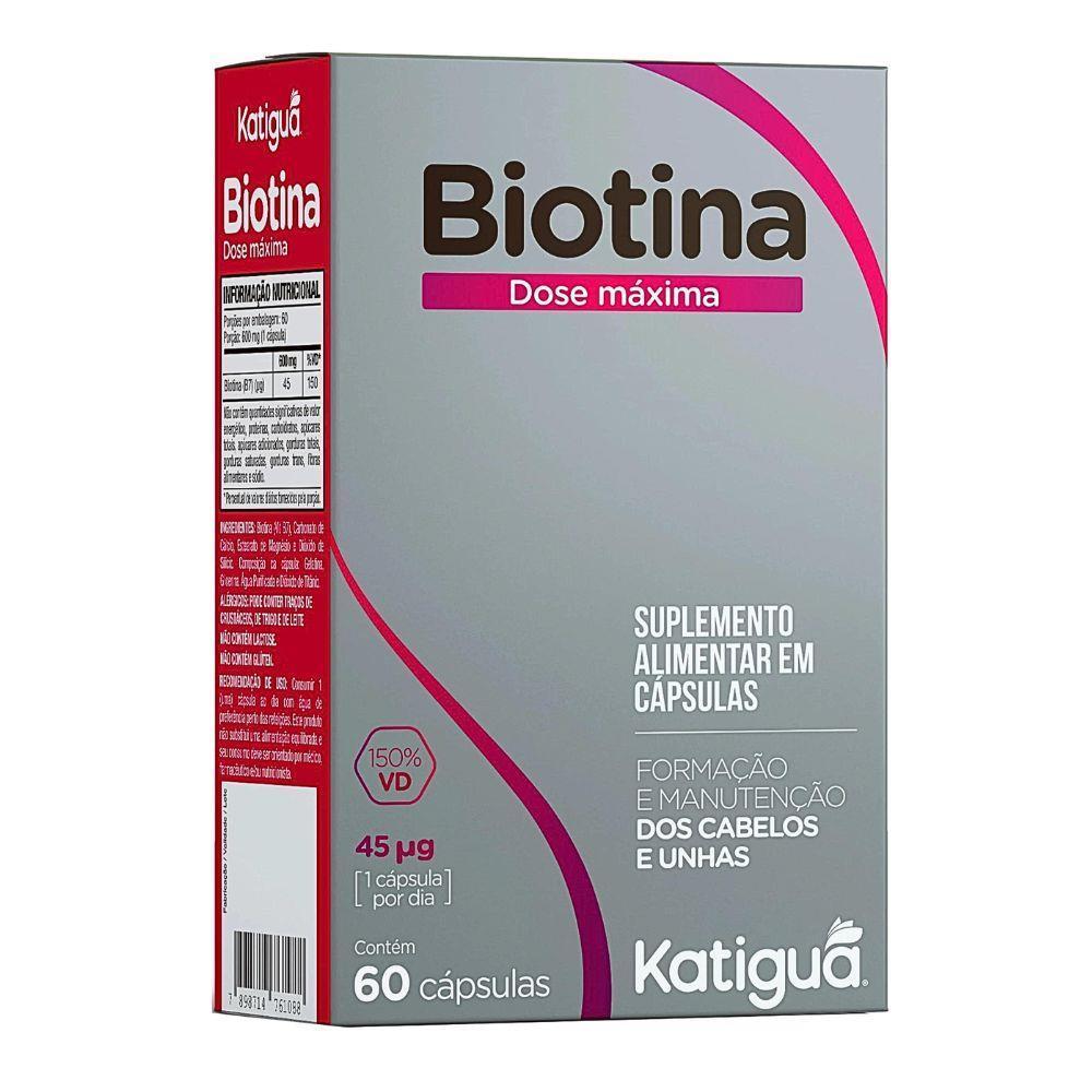 Biotina Dose Máxima 500Mg Com 60 Cápsulas em Oferta na Shopee