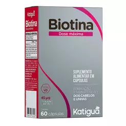 Biotina Dose Máxima 500Mg Com 60 Cápsulas