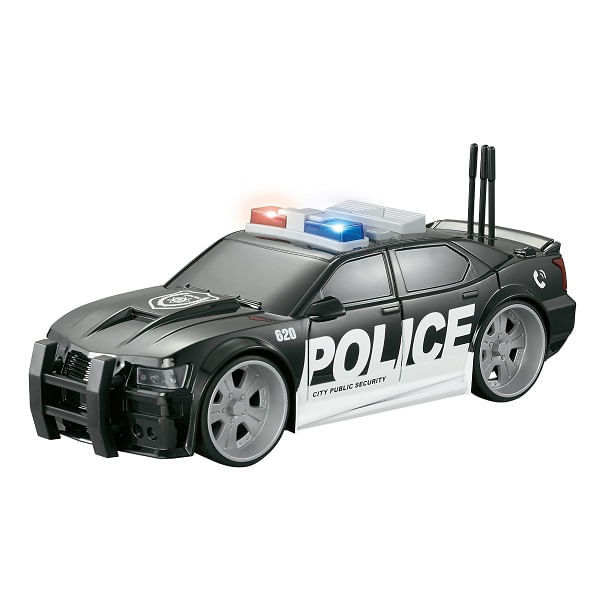 Carrinho de Polícia de Fricção com Luz e Som - City Service - Preto - 1:16 - Yes Toys em Oferta na Shopee