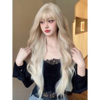 Peruca Lace Wig Longa Ondulado Com Franja Bio Fibra 60cm 250g Top Hair RALE-613A em Oferta na Shopee