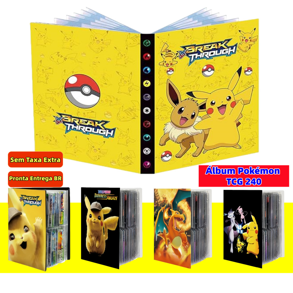 Álbum para Jogo de Cartas TCG – 240 Capas – PVC Premium Colorido
