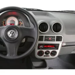 Moldura 6.8" e 7" VW Gol, Saveiro, Parati G4 (Botões deslocados) - Prata