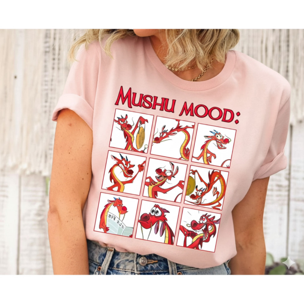 Camiseta Masculina Blusa Feminina Básica Mushu Personagem Lançamento Algodão Envio Imediato