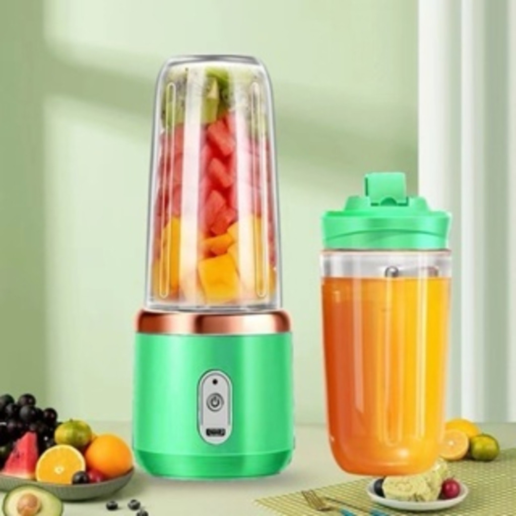 Imagem 400ML 6 Lâminas Espremedor Elétrico Mini Liquidificador Portátil De Suco De Alimentos Misturador Leite Smoothie