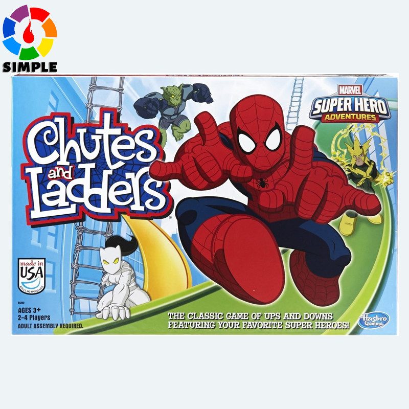 Chutes and Ladders: Marvel Spider-Man Edition Board Game for Kids 2-4 Players, Preschool Games, Ages 3 and Up