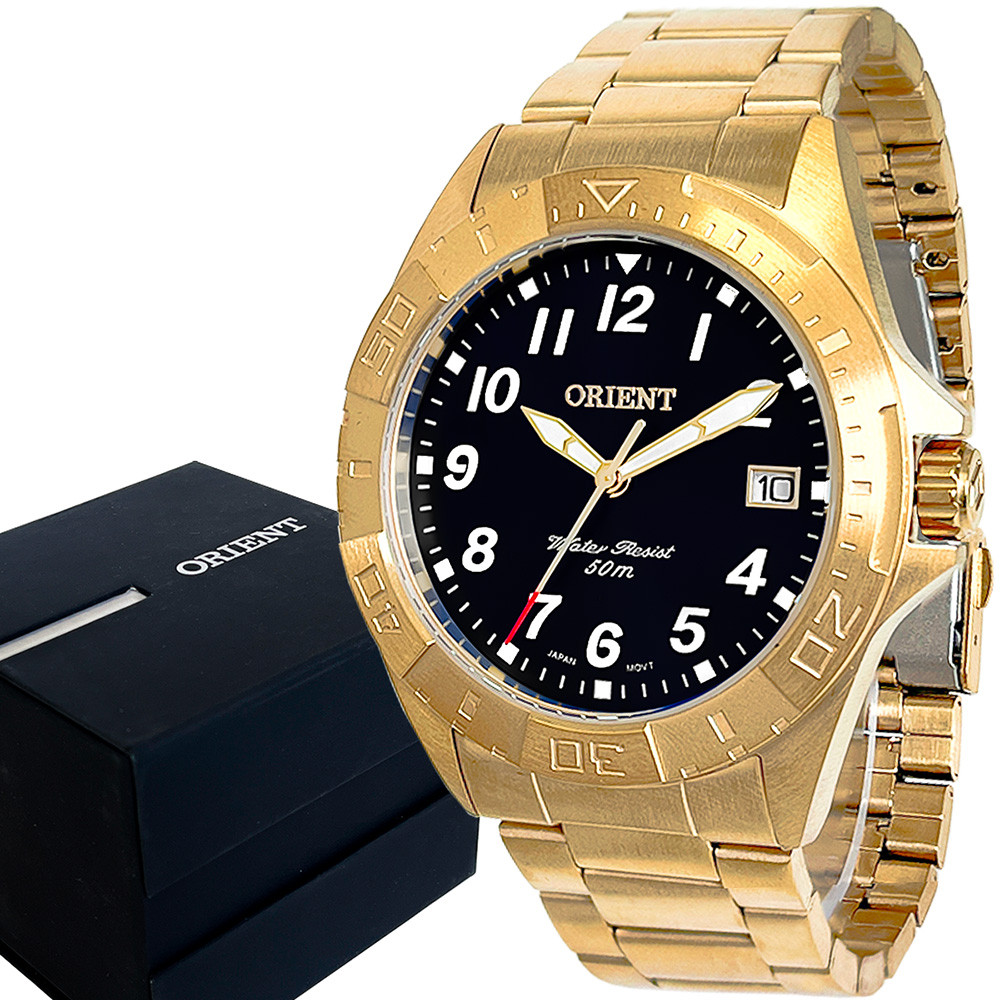 Relógio Orient Masculino Dourado Exclusivo Prova Dágua Luxo em Oferta na Shopee
