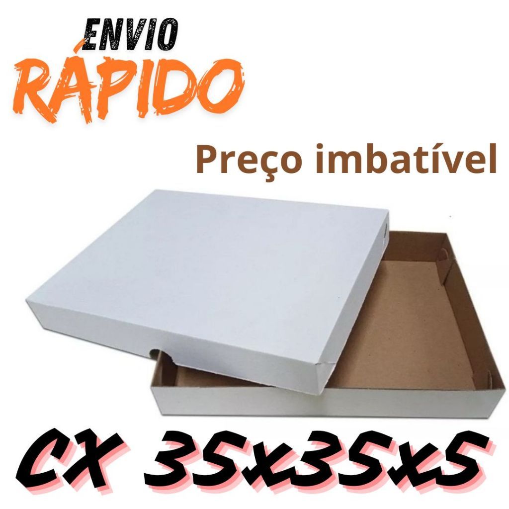 30 Caixas de Papelão (Branco)  35x35x5 Doce/Salgados (MELHOR PREÇO) em Oferta na Shopee