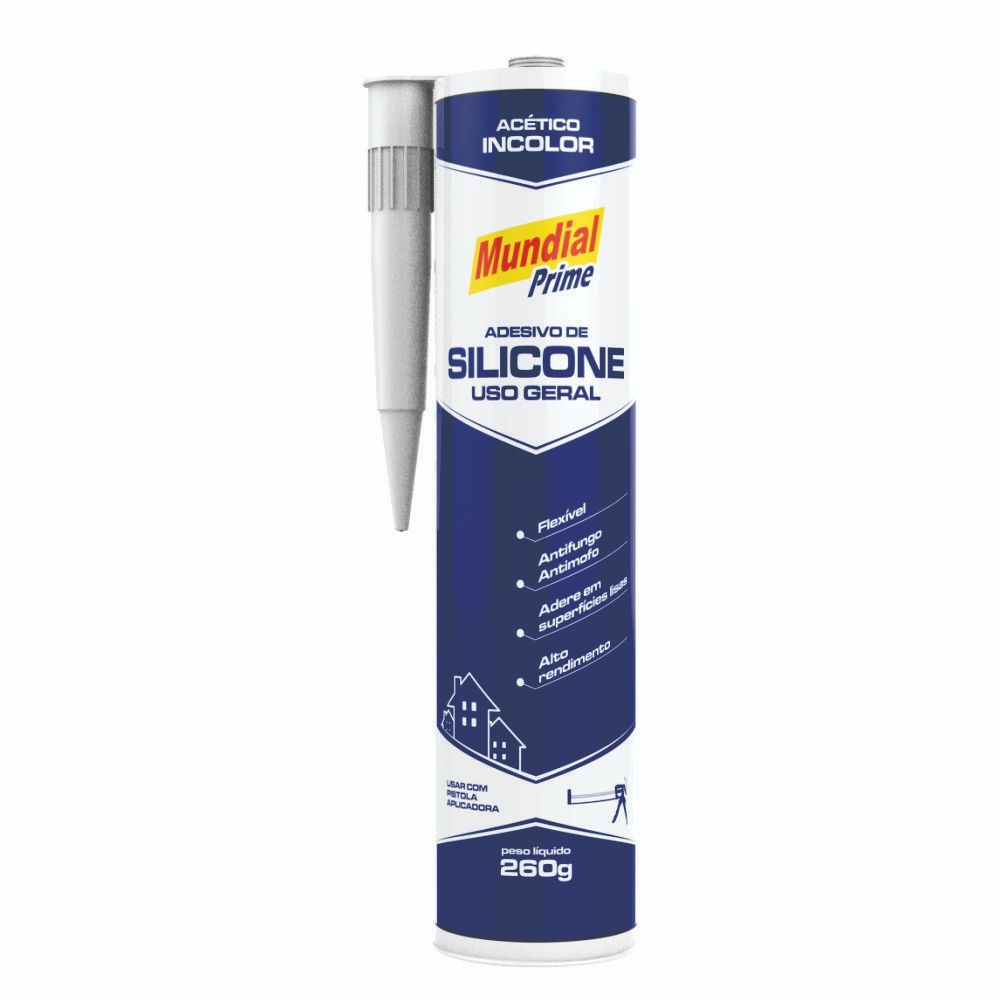 Adesivo De Silicone Acetico 260G Incolor Mundial Prime