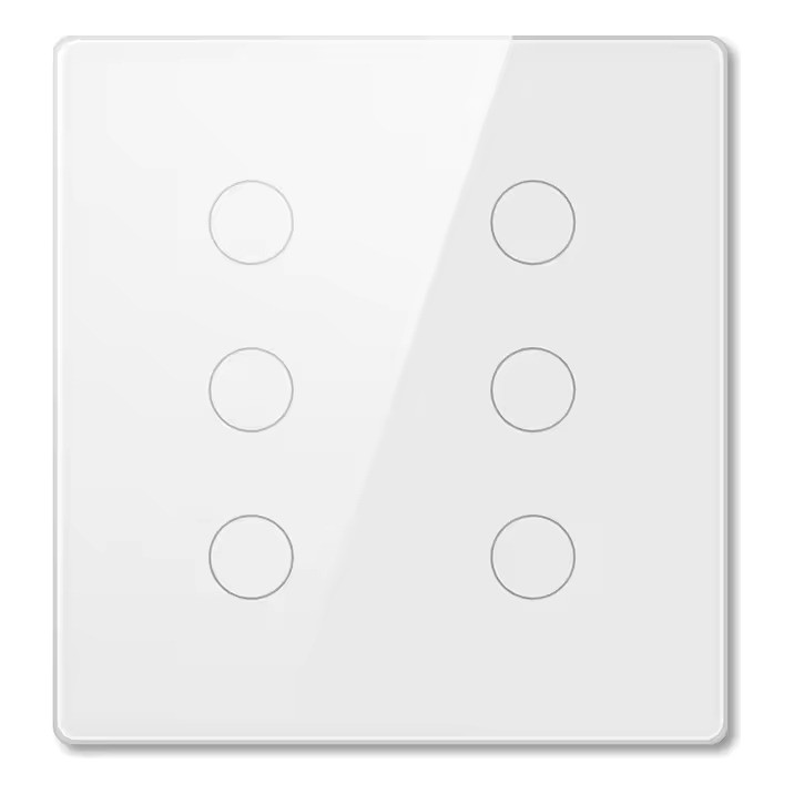 Interruptor Inteligente 6 Ponto Touch Screen Wifi Voz App