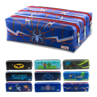 Estojo Escolar Triplo Masculino 3 Divisórias Organizador Várias Estampas Grande 144 Lápis em Oferta na Shopee