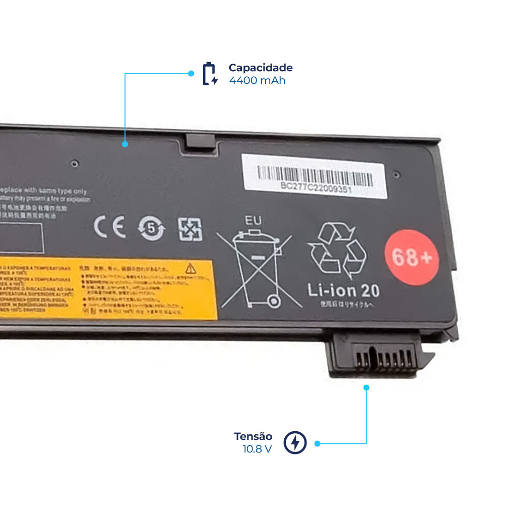 Detalhes do Bateria para Notebook Lenovo Thinkpad X240