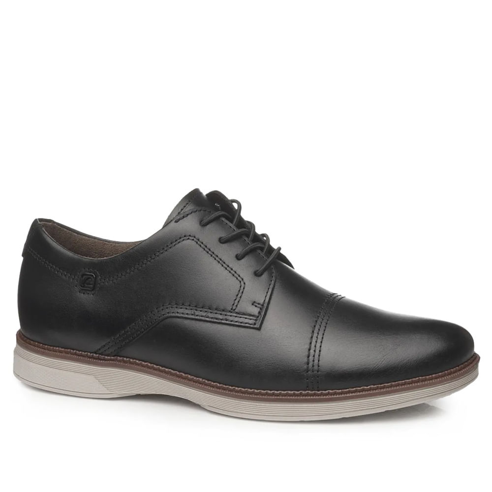 Sapato Masculino Pegada Cardiff Couro Preto