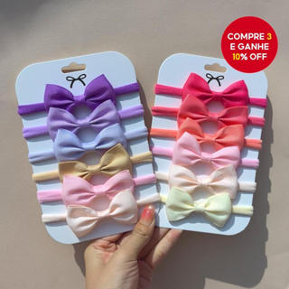 6 Pçs Meninas Bowknot Headbands Cor Sólida Fita De Gorgorão Acessórios De Cabelo Para Bebê Criança em Oferta na Shopee