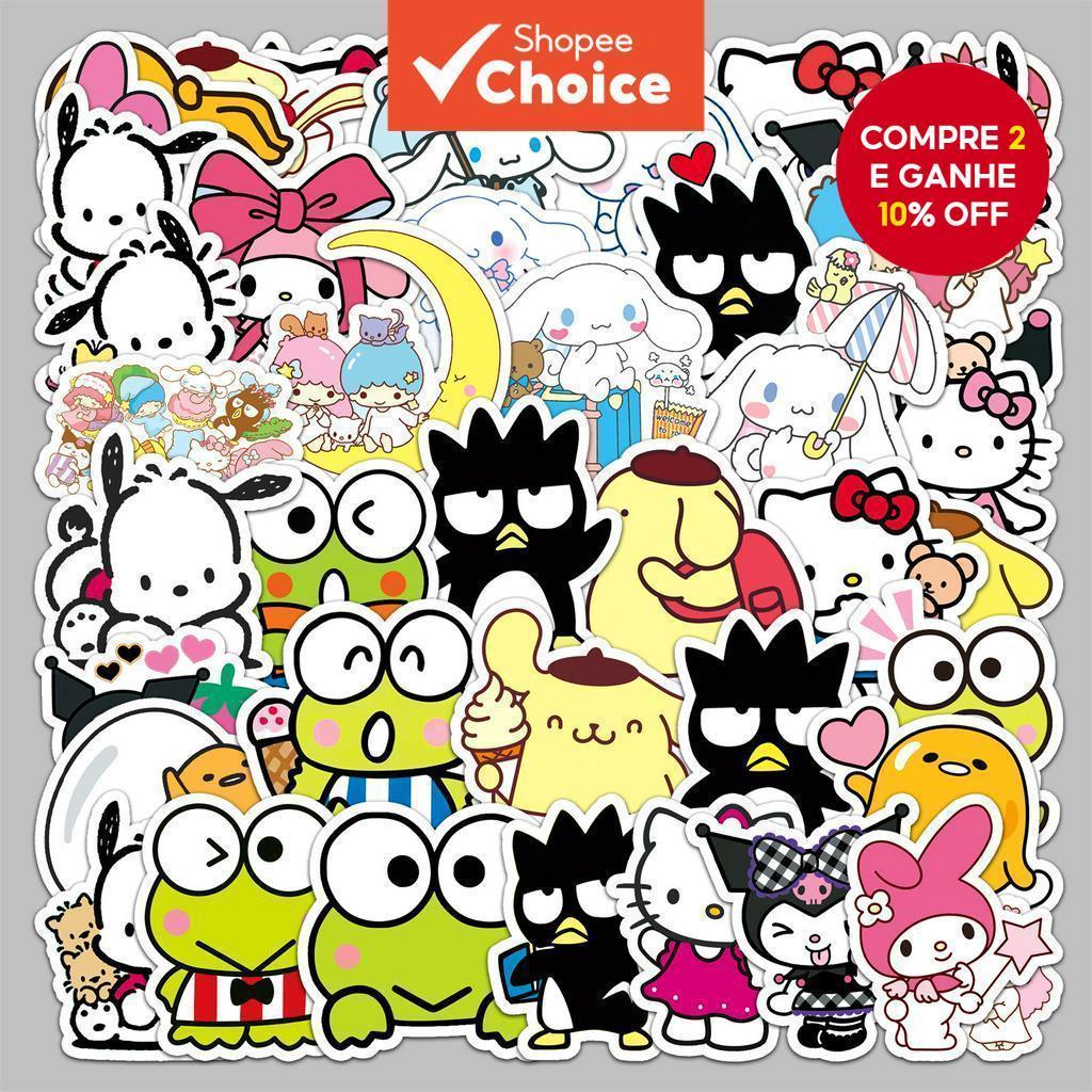 Imagem 51 Peças Adesivos De Animais Fofos , Decalques De Vinil À Prova D'água Para Laptop , Capa De Telefone E Mala , Gato De D