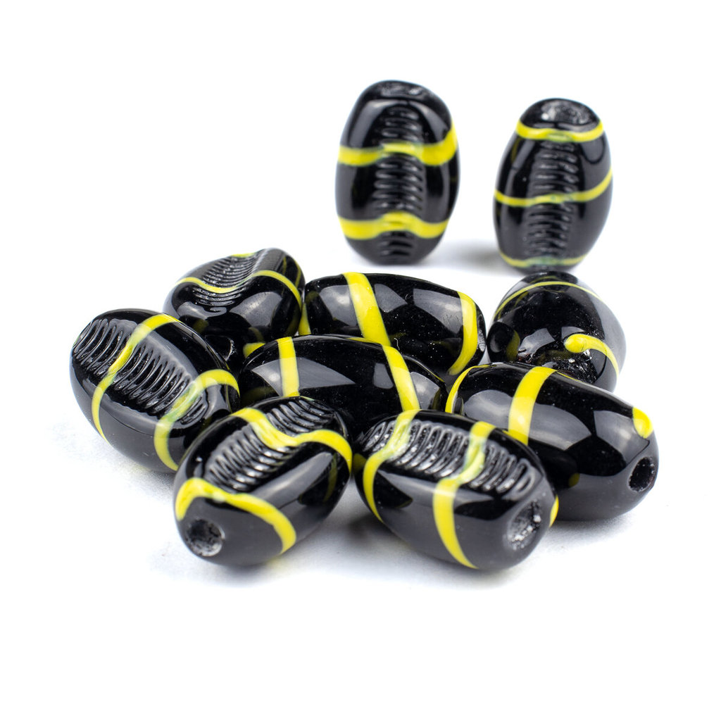 Kit c/ 10 Firmas de Búzios 22 mm Preto Amarelo Murano Guias em Oferta na Shopee