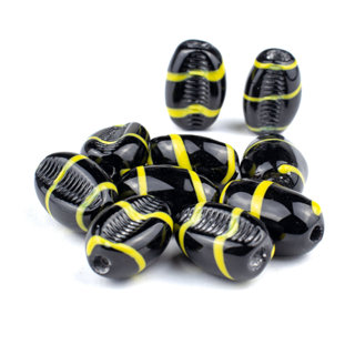 Kit c/ 10 Firmas de Búzios 22 mm Preto Amarelo Murano Guias em Oferta na Shopee