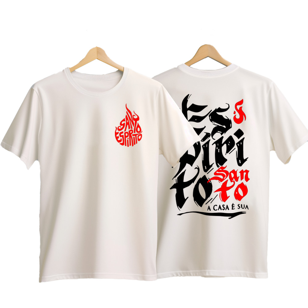 Camiseta Infantil e Juvenil Unissex Estampas Religiosa Gospel para Crianças de 4 a 14 anos