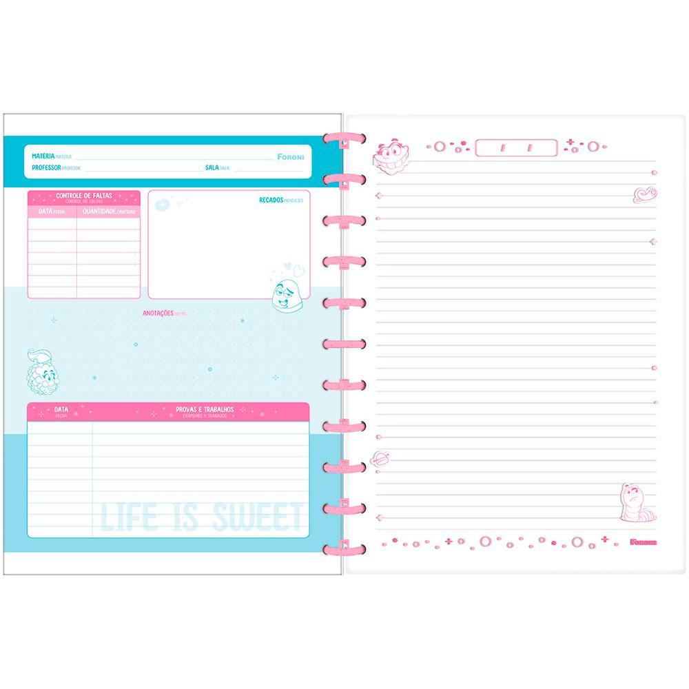 Caderno Universitário Discbook Grande 20x27,5cm 10 Matérias 160 Folhas c/Aroma Fini Foroni — imagem 2 de 2