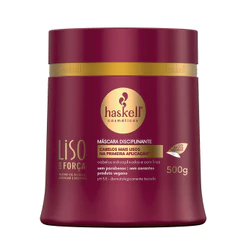 Máscara Liso com Força 500ml Haskell | Cabelos alinhados, hidratados e livres do frizz