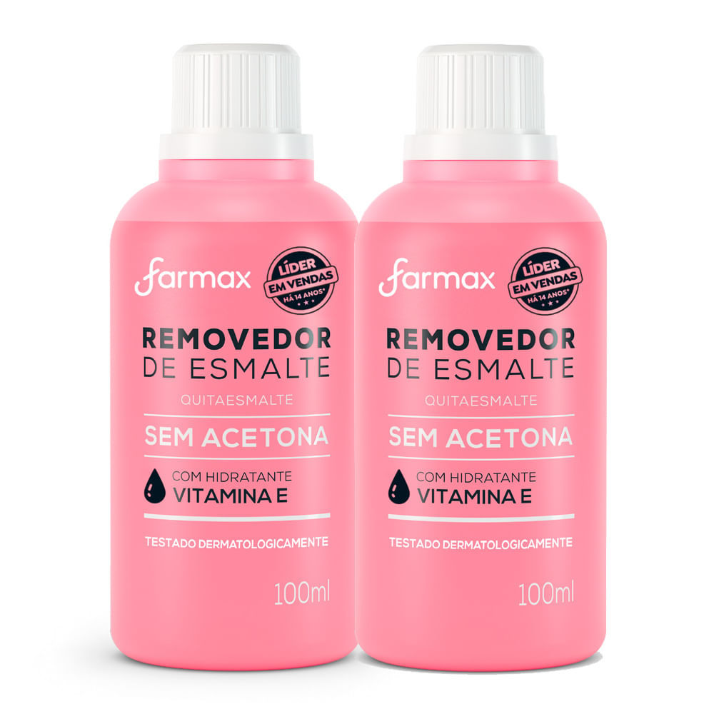 Kit 2 Removedor de Esmalte Farmax com 100ml