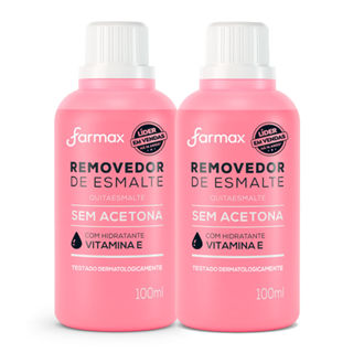 Kit 2 Removedor de Esmalte Farmax com 100ml em Oferta na Shopee