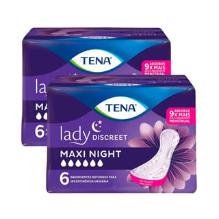 Kit 2 Absorvente para Incontinência Urinária Tena Lady Discreet Maxi Night 6 Unidades em Oferta na Shopee
