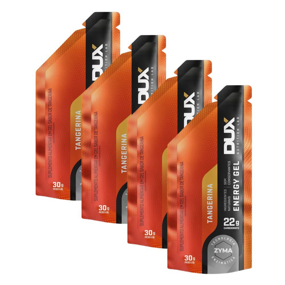 Kit 4 Energy Gel Dux 22g de Carboidrato sabor Tangerina 30g em Oferta na Shopee