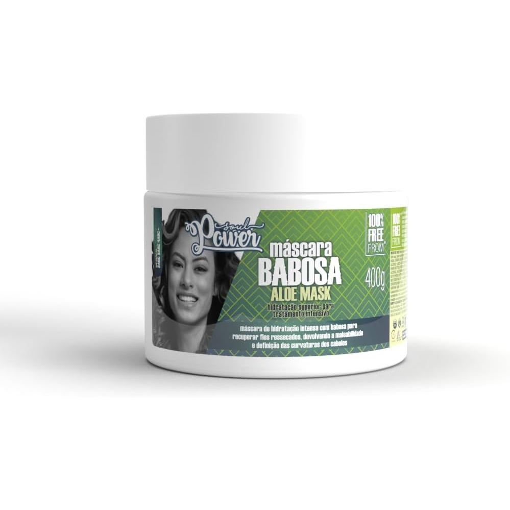 Máscara Babosa Soul Power - Hidratação, Devolve a Maciez e Recupera os Cachos - 400g em Oferta na Shopee