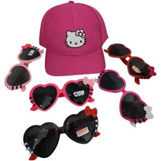Boné Infantil de Aba Curva Bordado alto relevo da Hello Kitty + Oculos Infantil Promoção em Oferta na Shopee