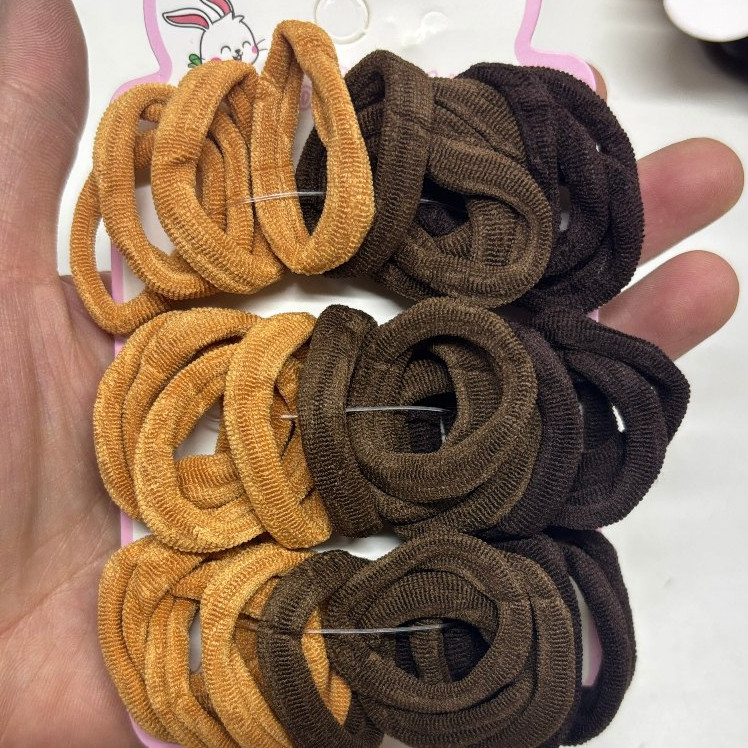 Kit 36 ate 360 Unidades Elástico não machuca o cabelo elástico bom faixa de cabelo /Preto e Marrom