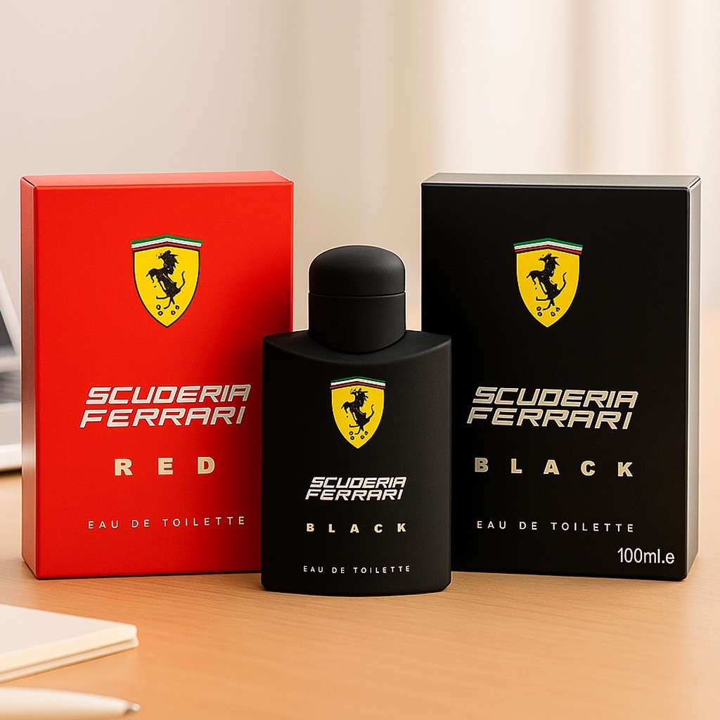 Kit 2 Perfume Ferrari Black e Red Masculino 100ml  EDT Importado Longa Duração